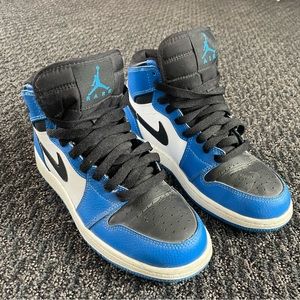 Blue, White and Black Air Jordans